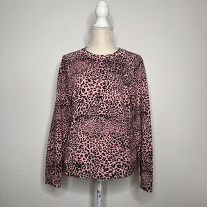 Whistles Pink Wildcat Leopard Printed Sweatshirt Size S